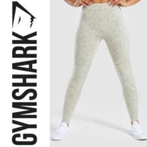 Gymshark Leggings Fleur Texture Washed Khaki Marl